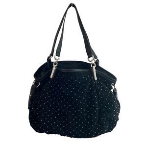 Black purse with rhinestones